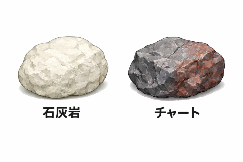 石灰岩とチャートの違い