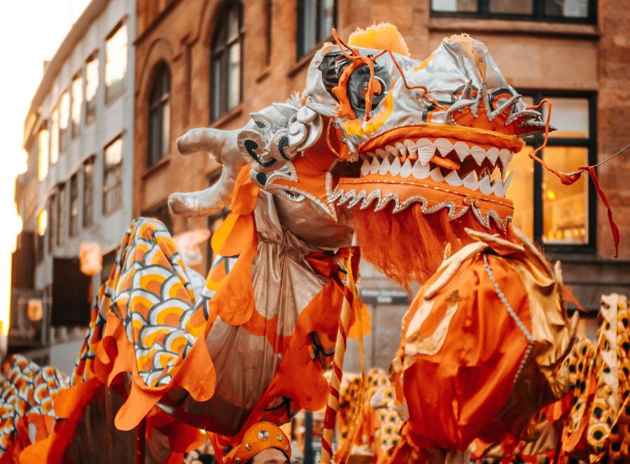 春節を祝う様子