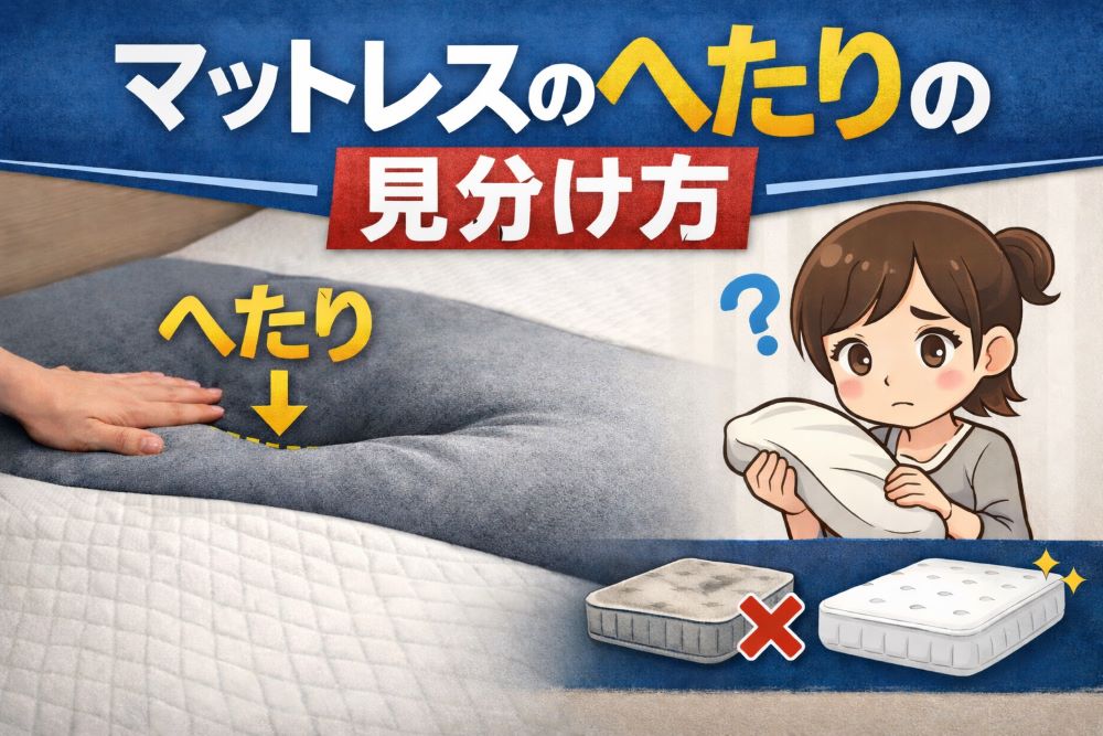 マットレスのへたりの見分け方｜沈み込みの状態と劣化のサインを解説