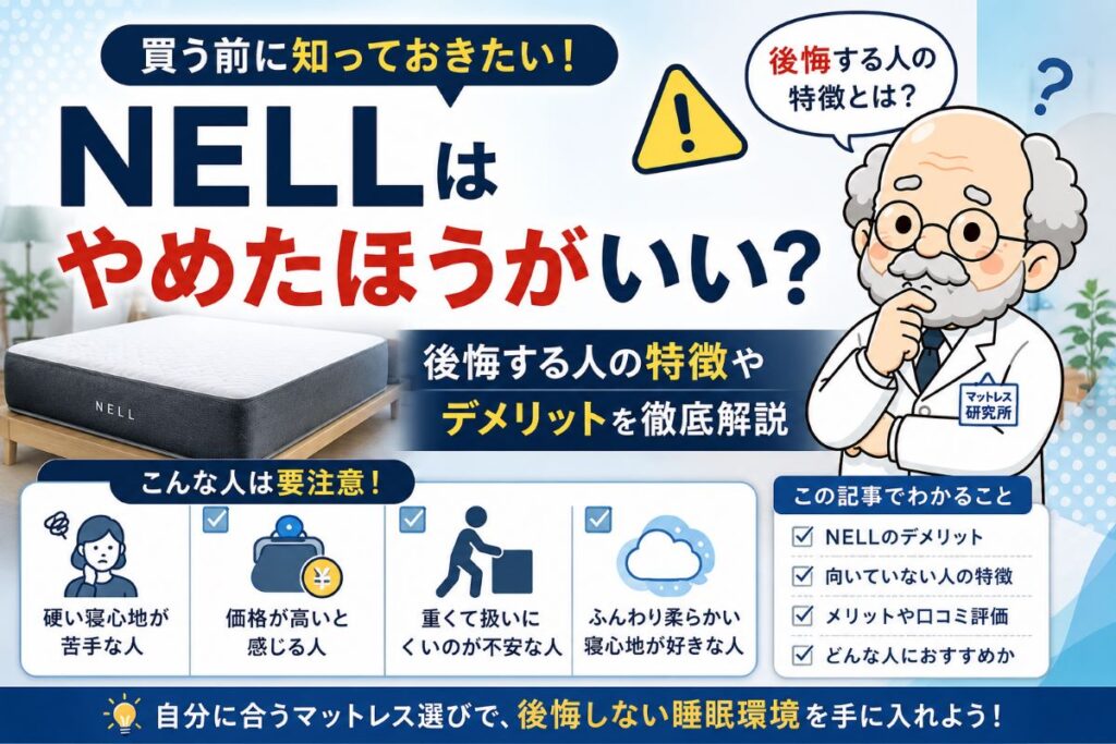 NELLはやめたほうがいい？後悔する人の特徴やデメリットを睡眠博士が解説